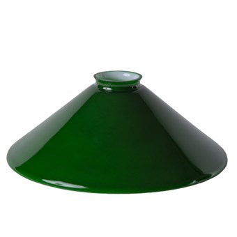 Lampskärm, opalglas 25 cm, Grön